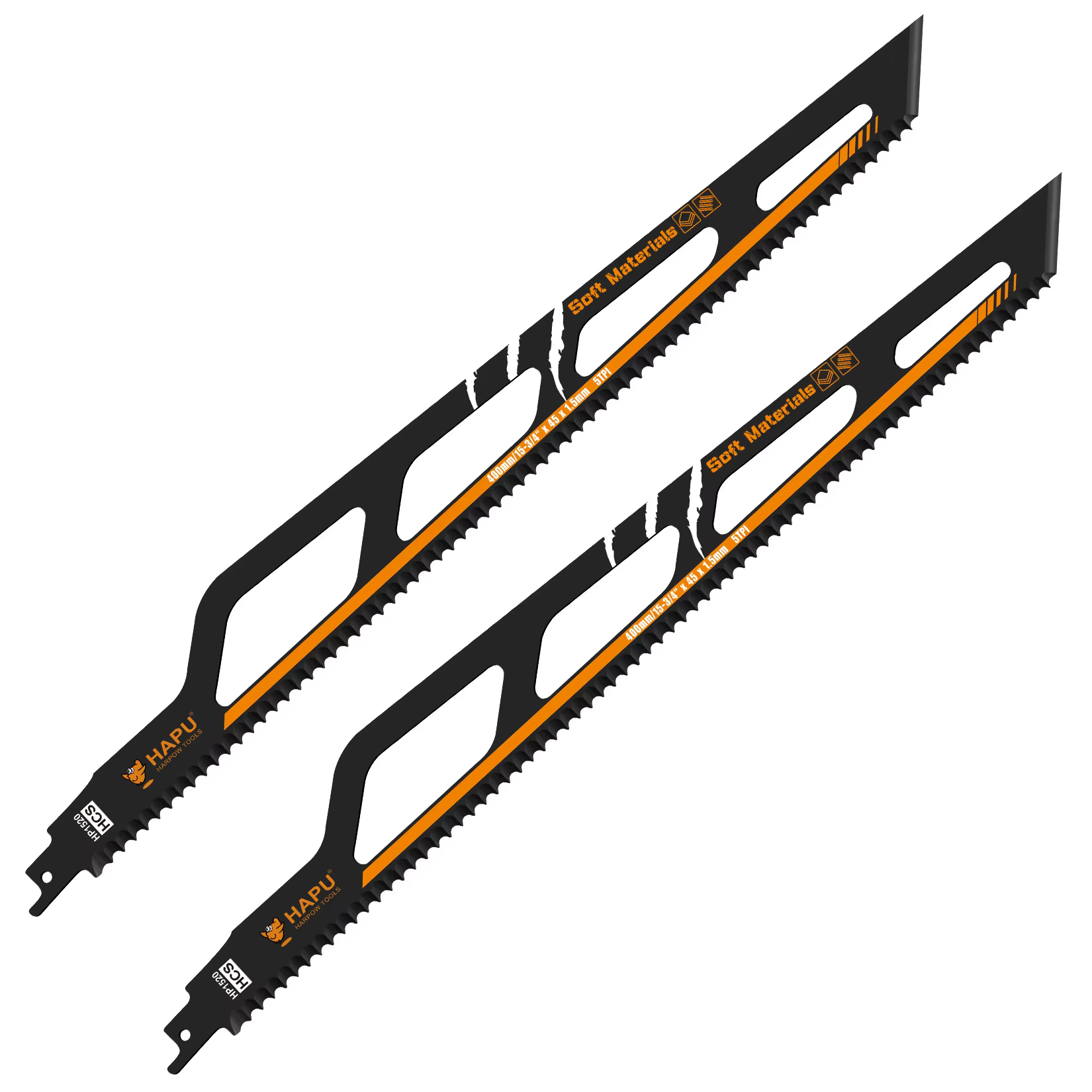 Lame de scie sabre HCS 5TPI de 400 mm pour la coupe d'isolation en laine de roche