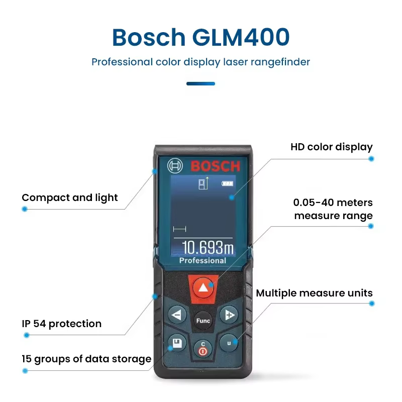 Bosch 40M télémètre Laser GLM 400/4000 Multi Modes