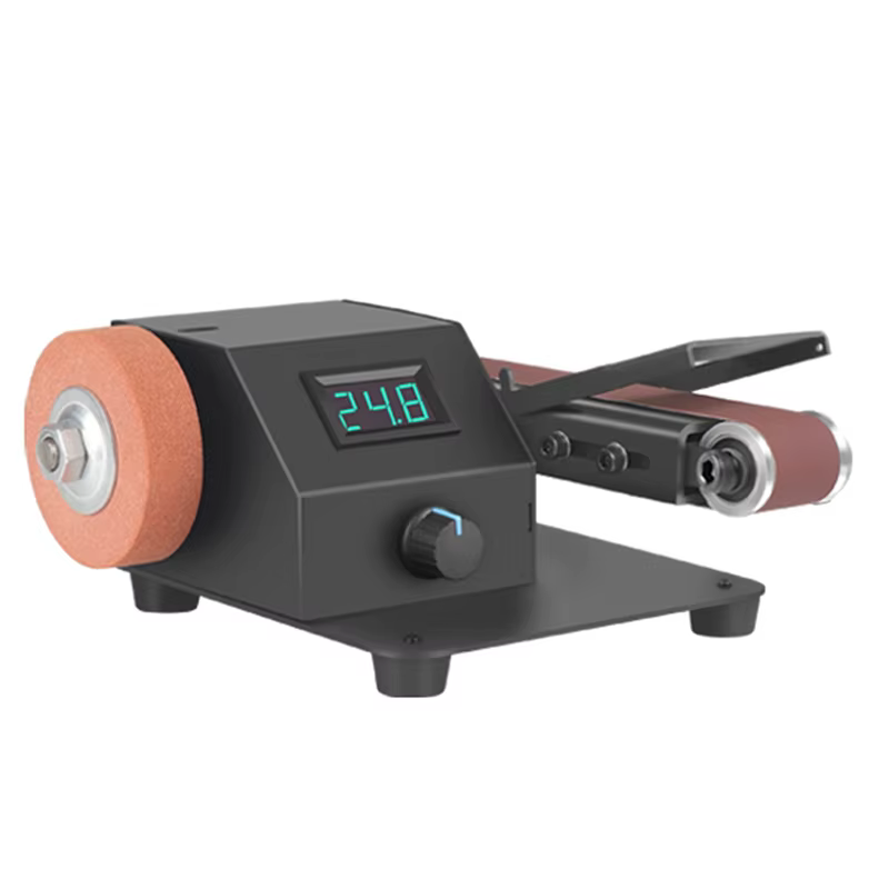 EU PLUG, 350W Mini ponceuse à bande ponçage électrique polissage rectifieuse 775 moteur outil de meulage multifonction