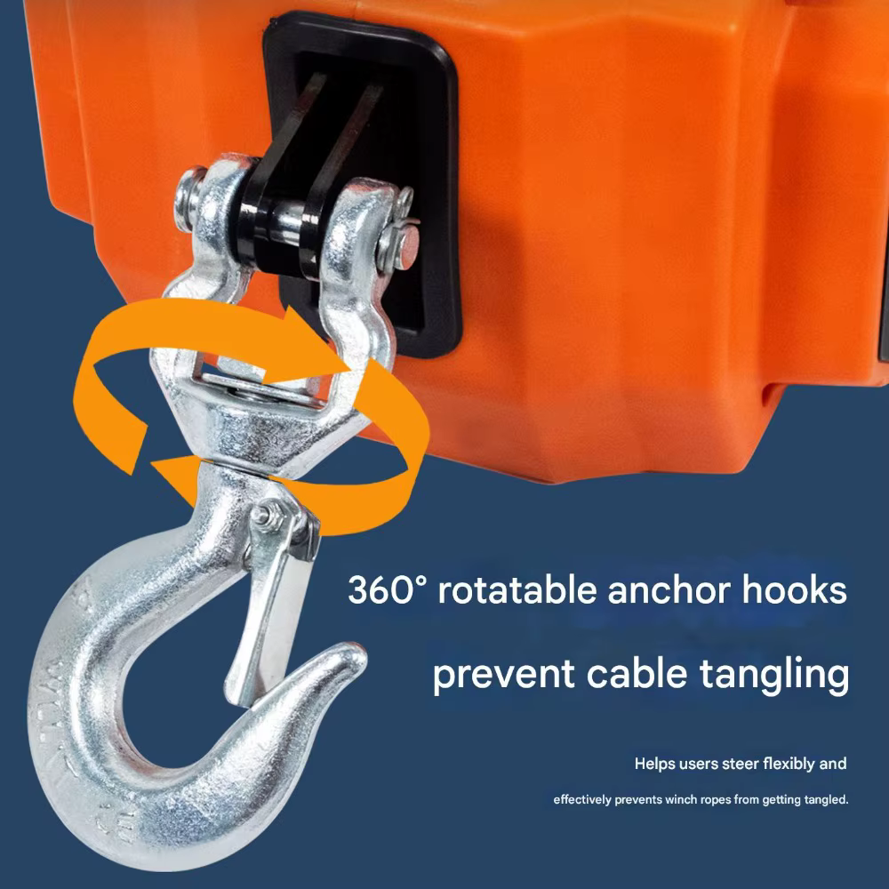 Treuil de forage portable de 750 lb avec corde de 12m/20m pour levage et traction