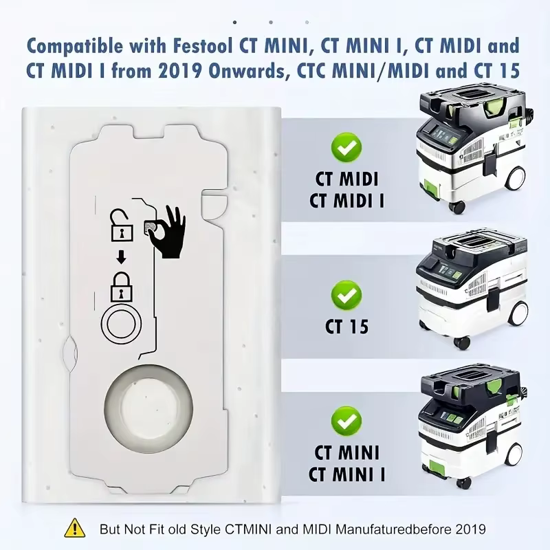 8 sacs à poussière pour aspirateur de la série FeStool. Compatible