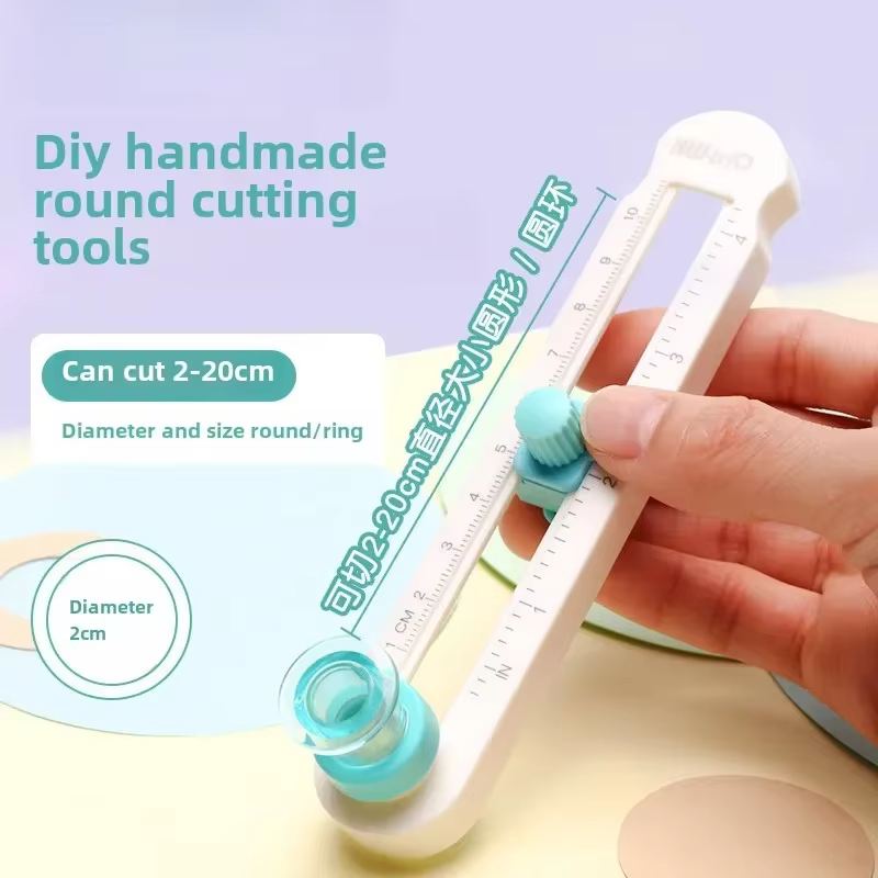 Coupe-papier circulaire 2-32cm, outil de coupe artisanal multifonctionnel en plastique pour Scrapbooking, cartes, usage domestique, étude et bureau