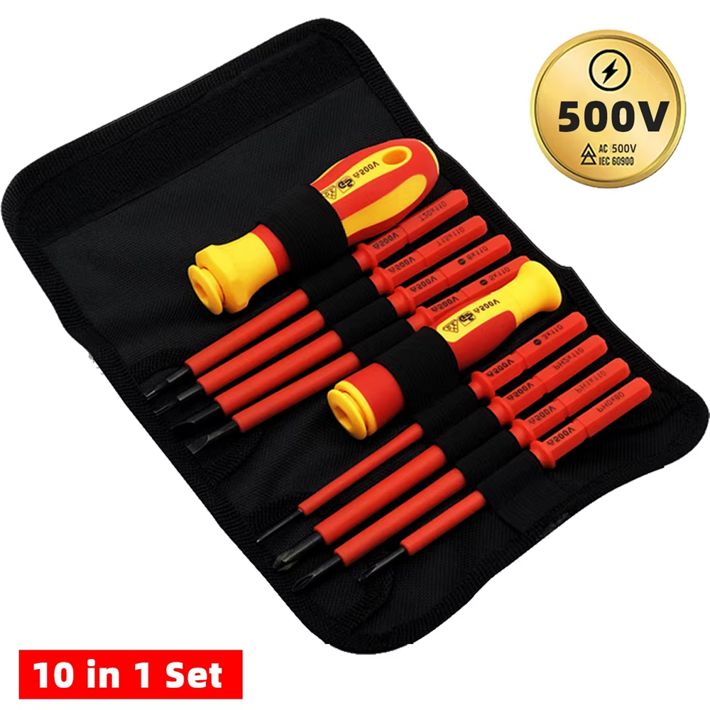 Jeu de tournevis isolés VDE à lame Interchangeable