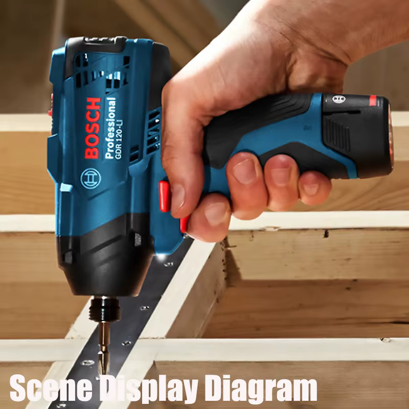BOSCH GDR 120-LI tournevis à percussion 12V sans fil Rechargeable 1/4 pouces 100Nm