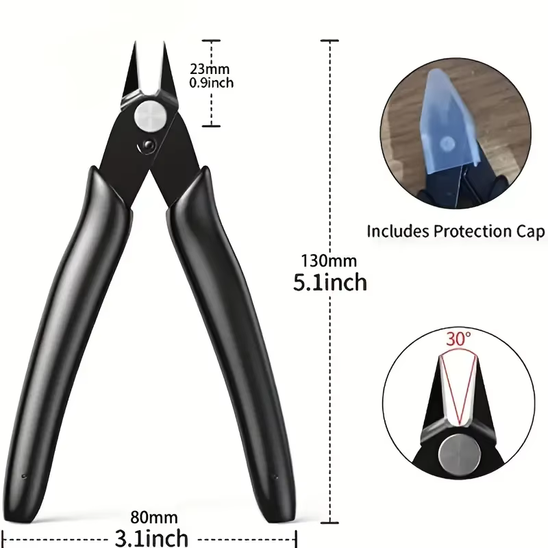 Coupe-fil de précision de 5 pouces et coupe-attache zippée-parfait pour la fabrication de bijoux