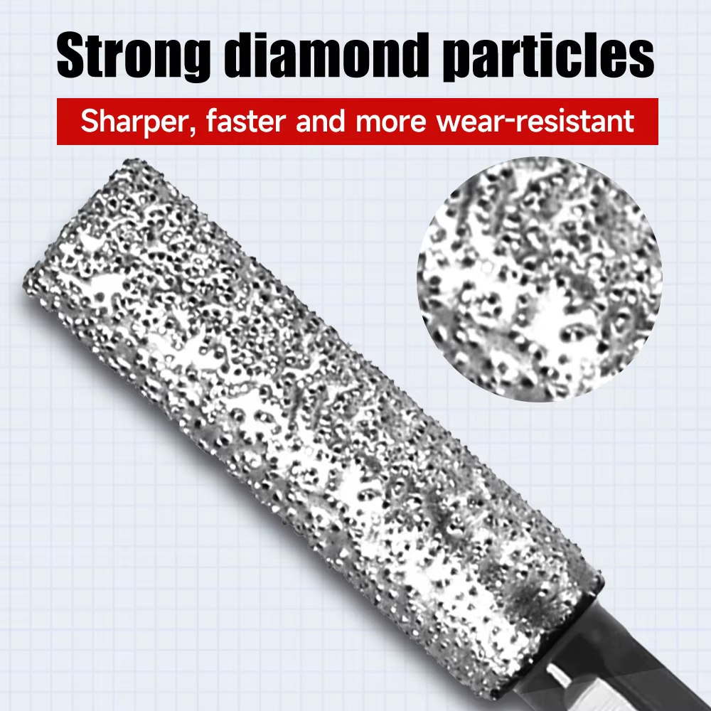 Forage et meulage de foret diamanté à tige hexagonale