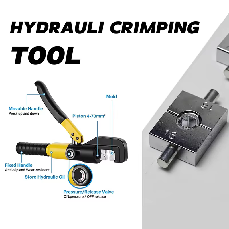 Pince à sertir hydraulique 4-70 mm2 YQK-70 pression 8T outils hydrauliques domestiques