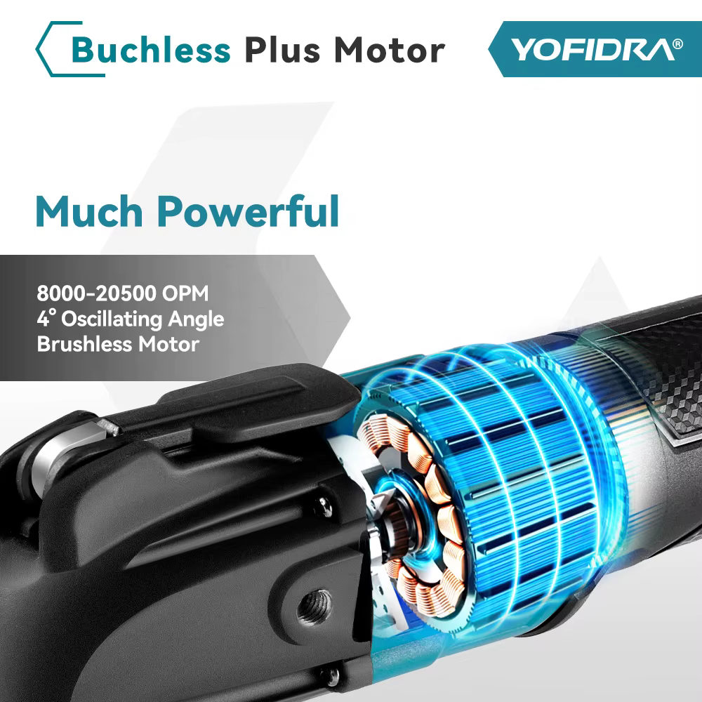 Yofidra outil multifonction oscillant sans brosse scie électrique tondeuse pelle polisseuse travail du bois pour Makita 18V batterie broche