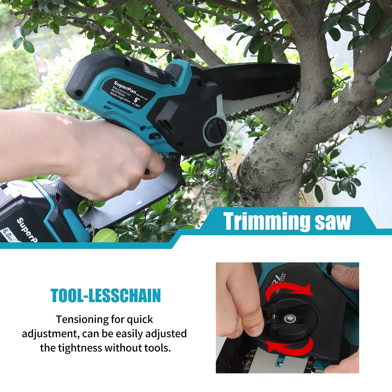 Scie à chaîne électrique Makita 18V-21V 6 pouces