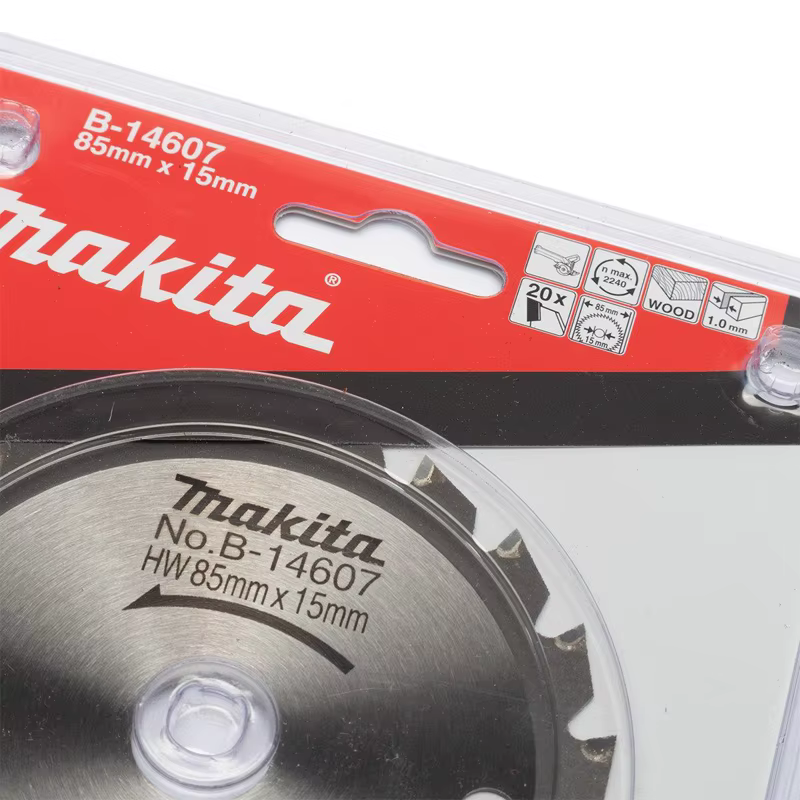 Makita B-14607 Disco HM 85/15/20D lames de scie circulaire haute dureté coupes de bois bords tranchants fixation d'outil à dents multiples