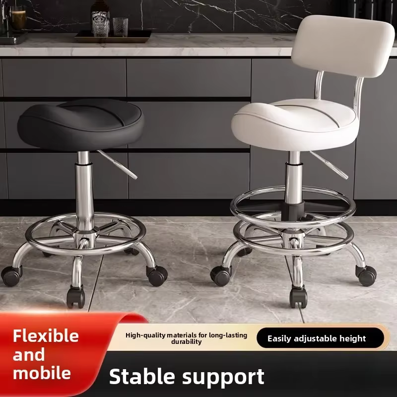 Chaise de selle multifonctionnelle, tabouret de cuisine, chaise de barbier à dossier réglable, chaise haute pour caissier de comptoir, articles ménagers