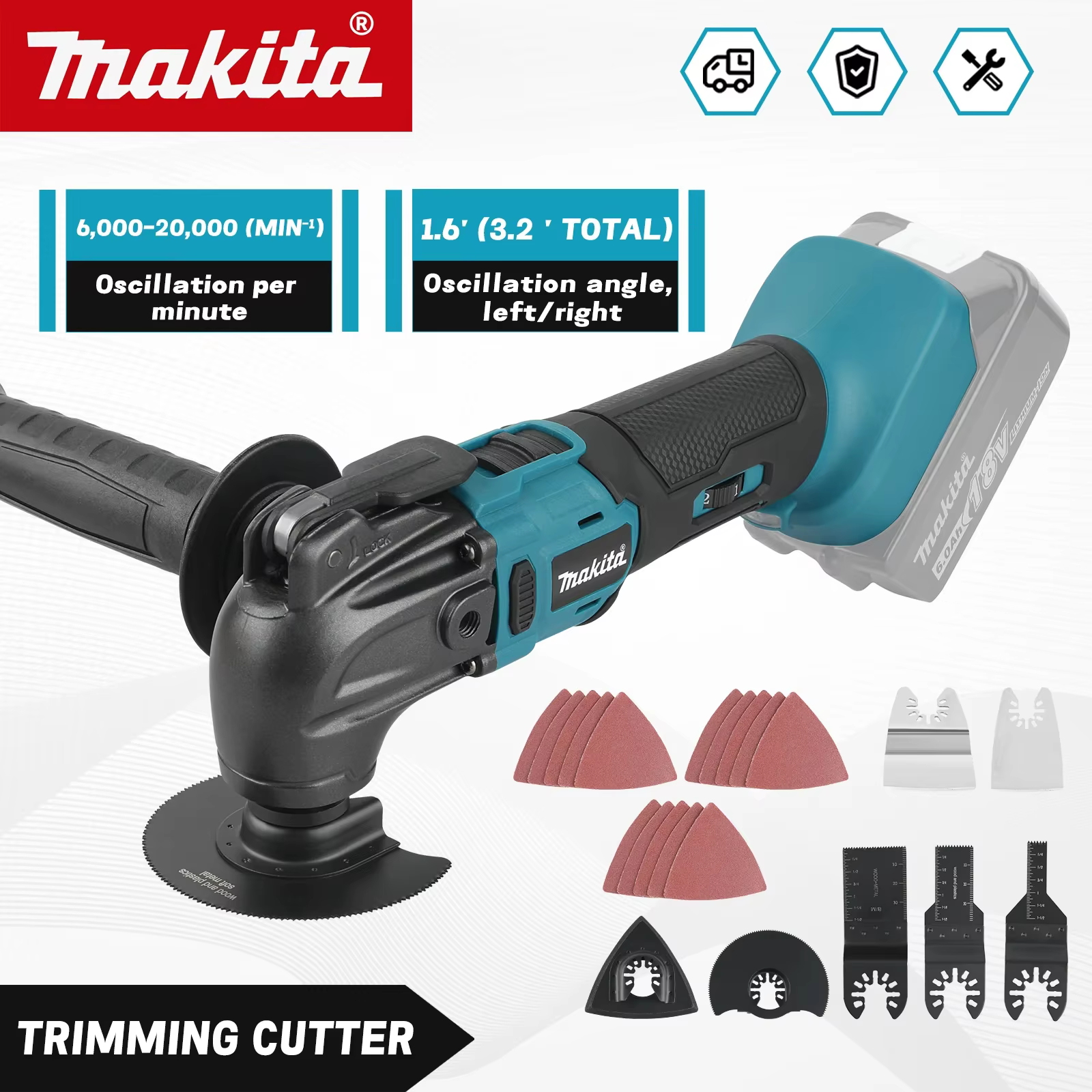 Outil oscillant sans fil Makita 18V sans balais
