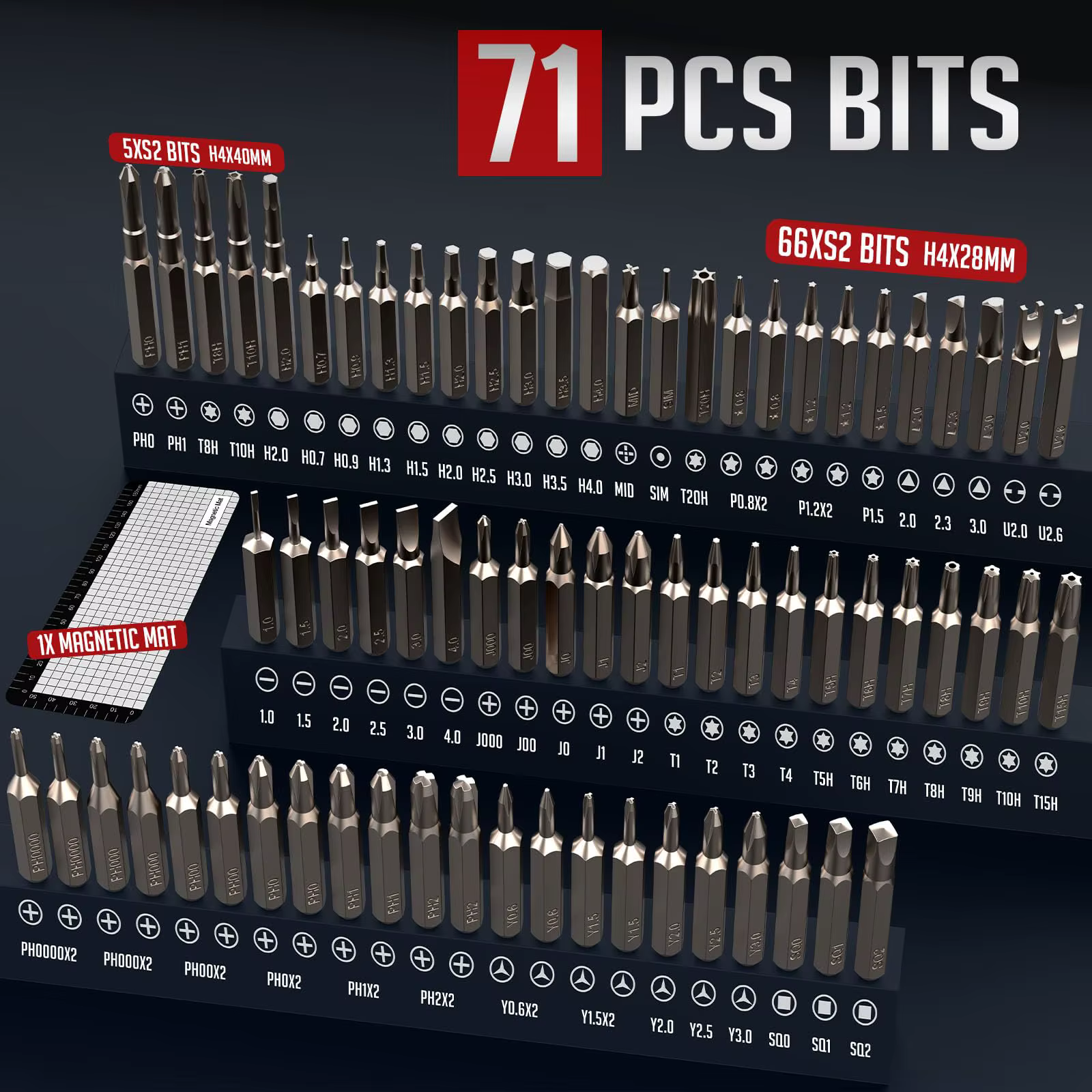 Jeu de tournevis électriques de précision 75 en 1