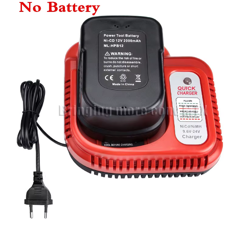 Chargeur de batterie Ni-cd&Ni-Mh 9.6V 12V-18V adapté aux batteries Black&Decker 12V A12, A12-XJ, A12EX, A1712, FS120B, FSB12, HPB12