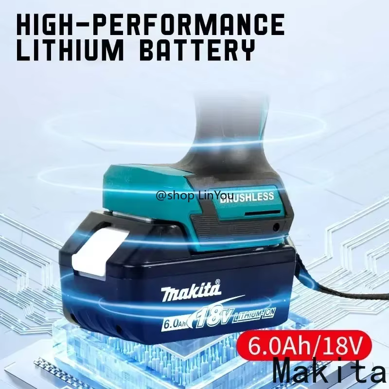 Perceuse à percussion Makita DDF487 10 mm sans balais 18 V lithium-ion rechargeable