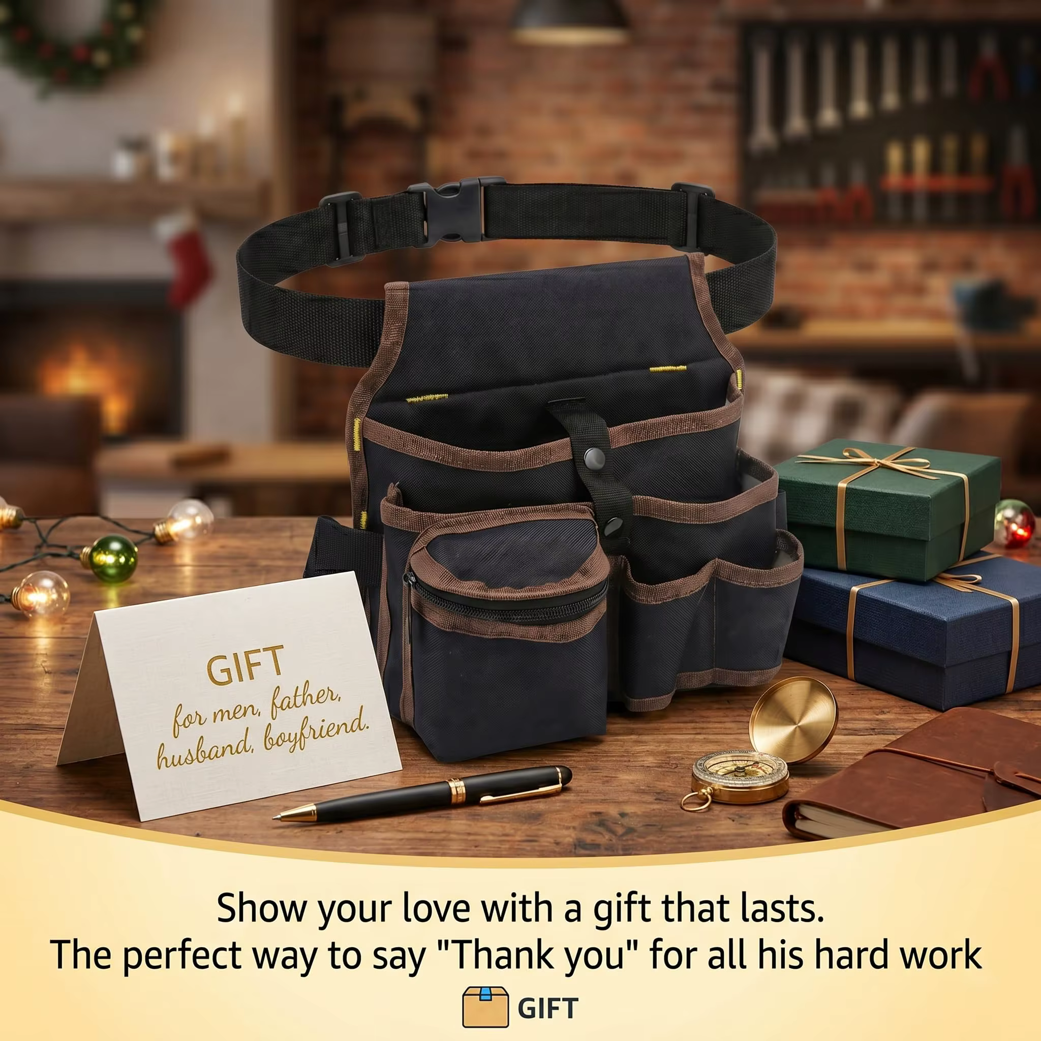 Pochette à outils avec ceinture réglable