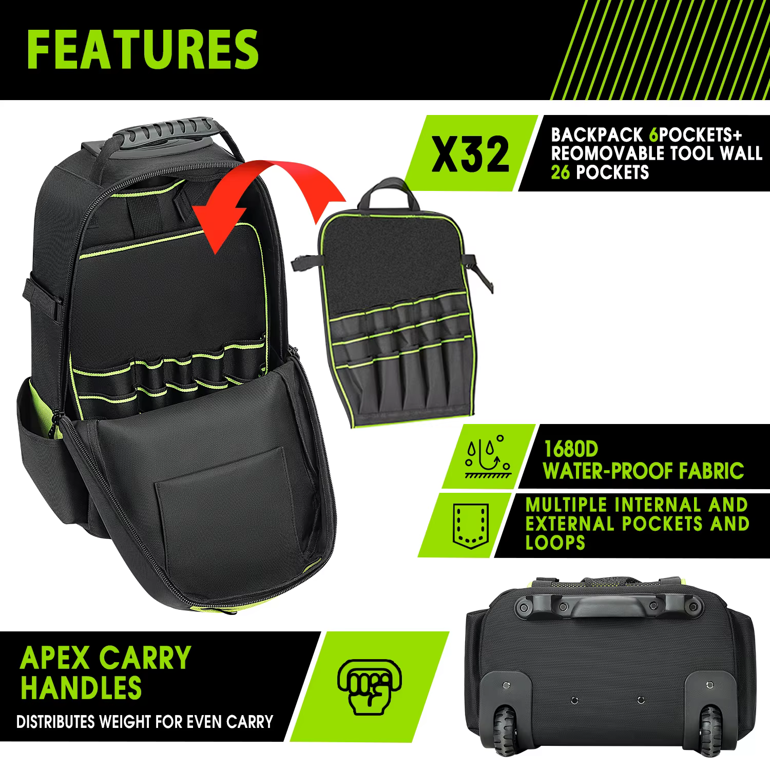 Sac à outils sur roulettes