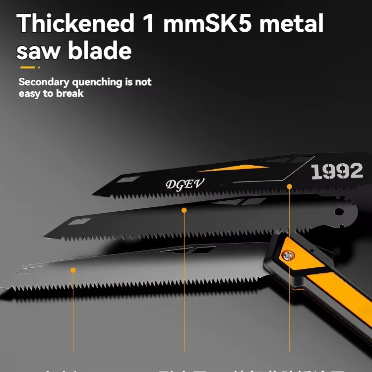 Scie à main pliable réglable en acier DGEV SK5