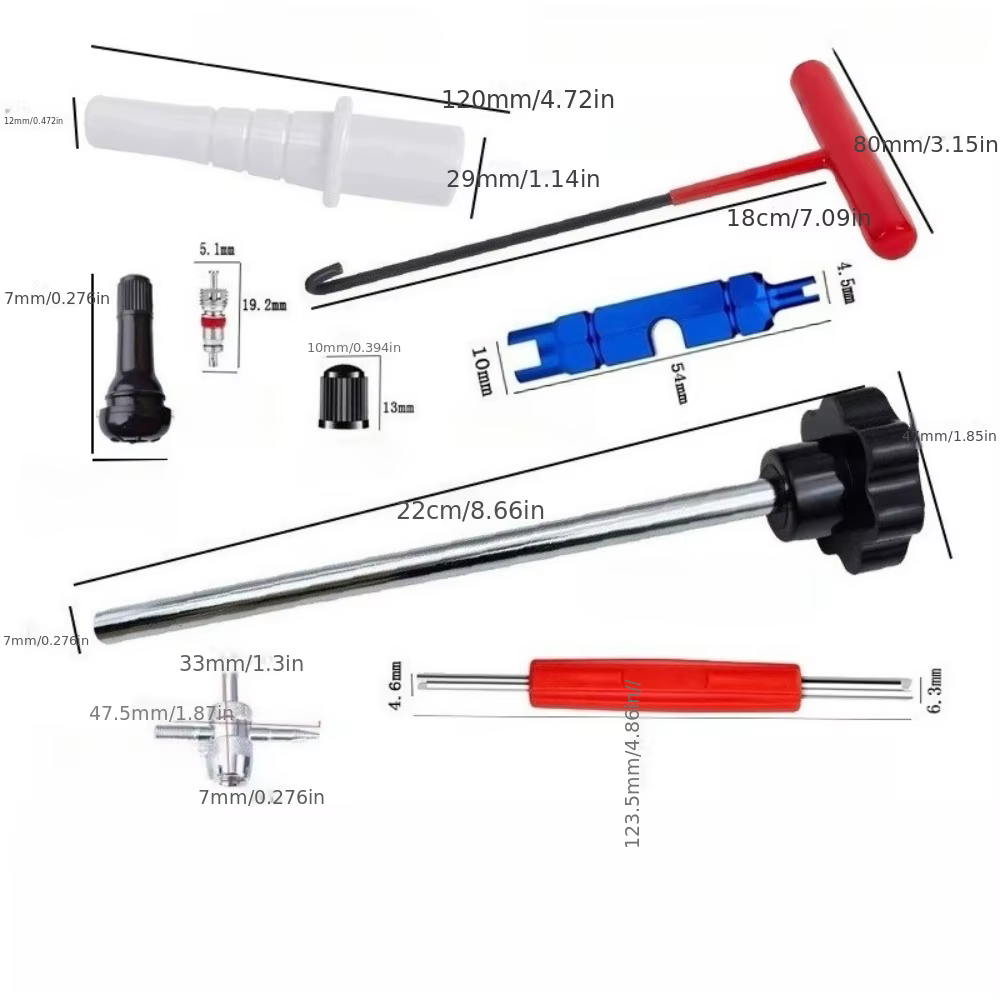 Nouvel ensemble d'outils pour valve de pneu de voiture, extracteur de noyau de valve, outils de remplacement rapide pour remplacer les valves qui ont des fuites