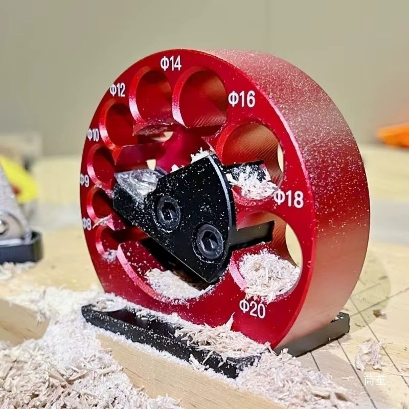 1 Kit de Gabarit de Fabrication de Chevilles Ajustable 8mm-20mm à 8 Trous ou Lames en Carbure