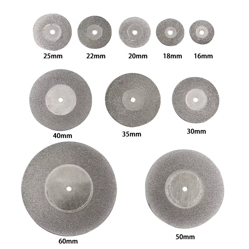 Mini disque de coupe diamant 16-60mm avec mandrin disques diamantés abrasifs pour lames de scie diamantées Dremel