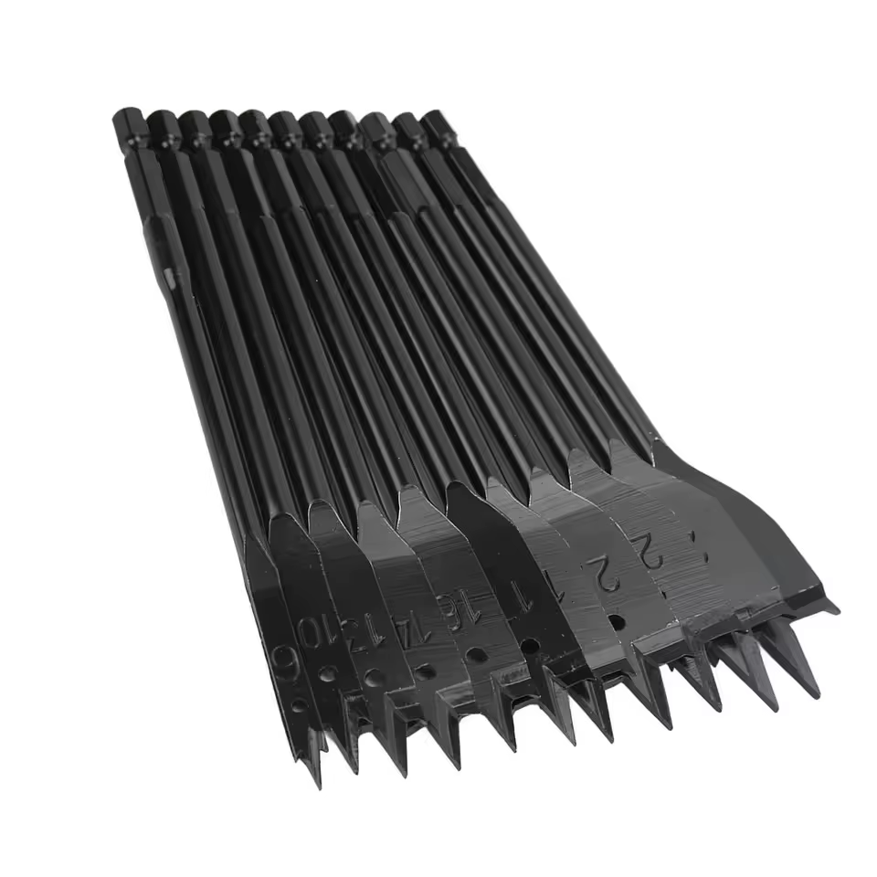 Jeu de forets à pelle, forets plats