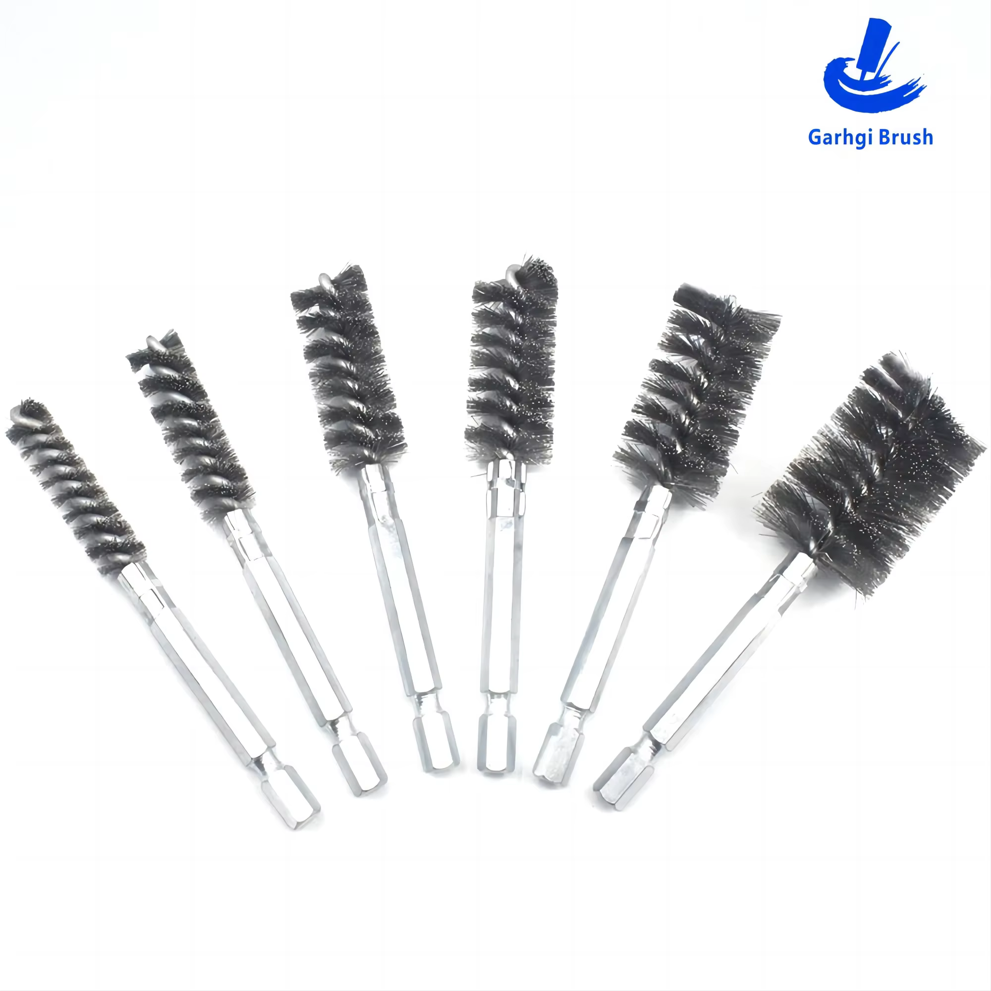Brosse métallique à tige hexagonale de 1/4 pouces