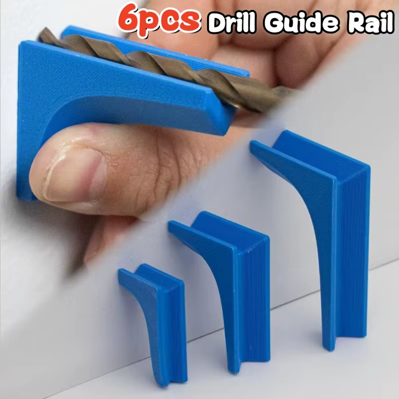 Lot de 6 guides de perçage à rainure en V