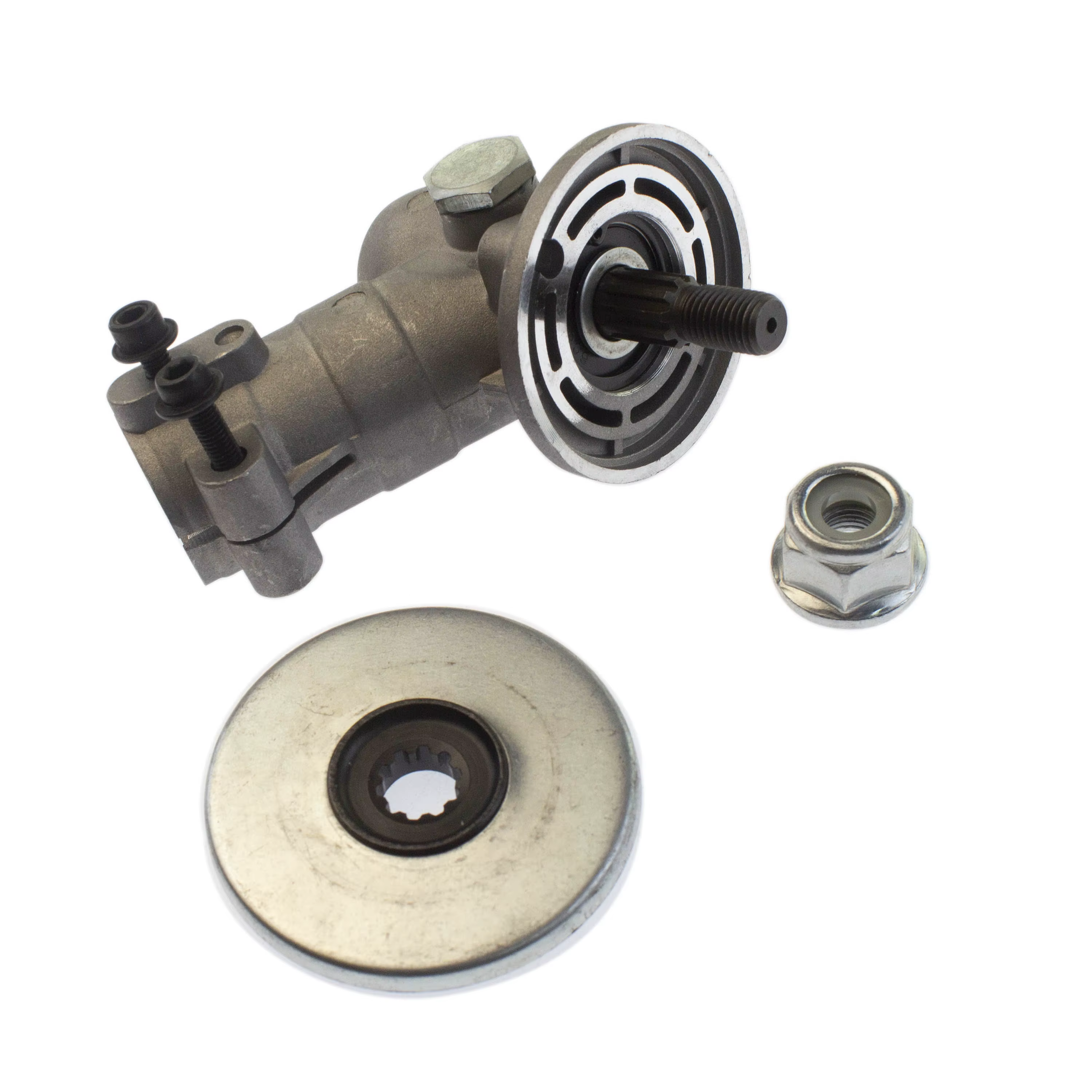 Tête d'engrenage compatible avec les débroussailleuses Husqvarna 123LD 322C 322L 322R 322T 323L 323LD 323R II 323RJ 324LDX 324LX 324RX 325L 325LDX