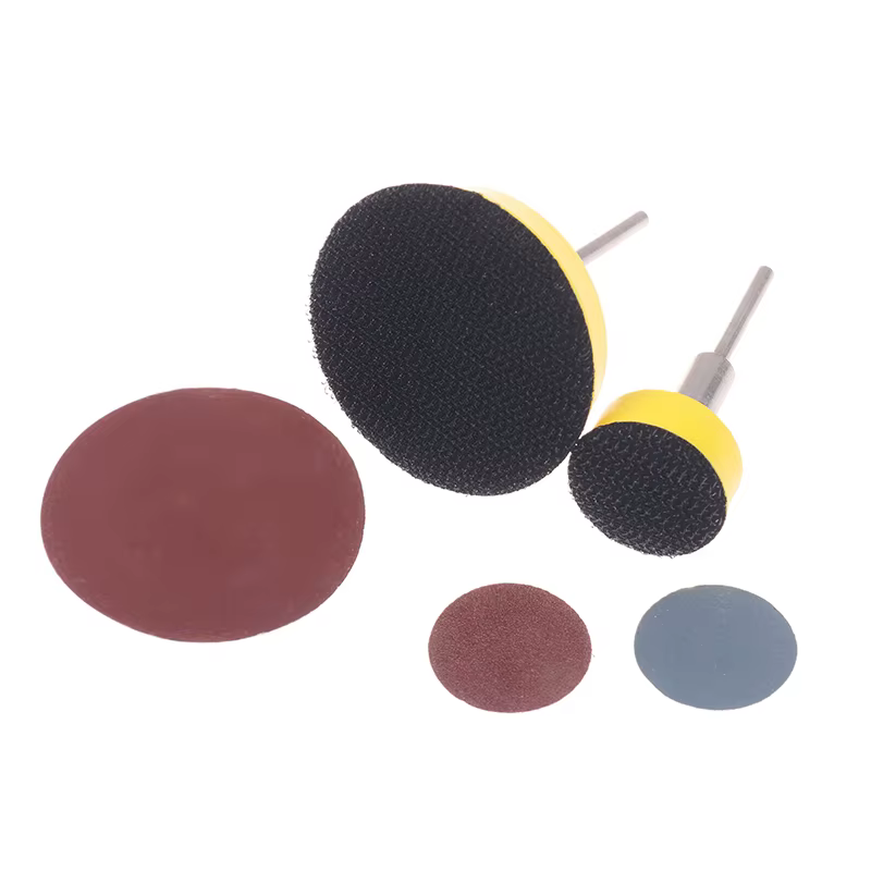 60/100 pièces ensemble avec plaque de support comprend 100-2000 papiers de verre grain 1/2 pouces disques de ponçage Kit de tampons pour perceuse meuleuse outils rotatifs