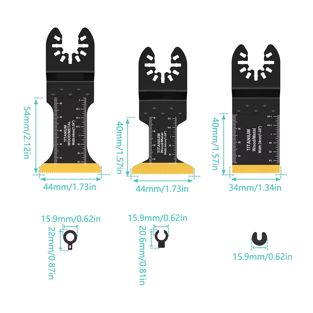 Kit de lames oscillantes en carbure pour outils multifonctions