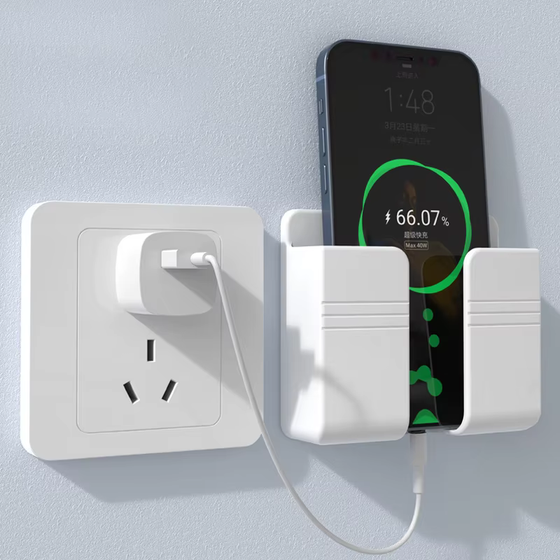 Boîte de rangement murale multifonction sans poinçon, 4/2/1 pièces, organisateur de télécommande TV, prise de téléphone portable montée, support de charge