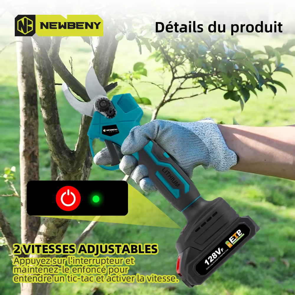 NEWBENY – scie électrique sans balais de 6 pouces + cisailles électriques de 30mm