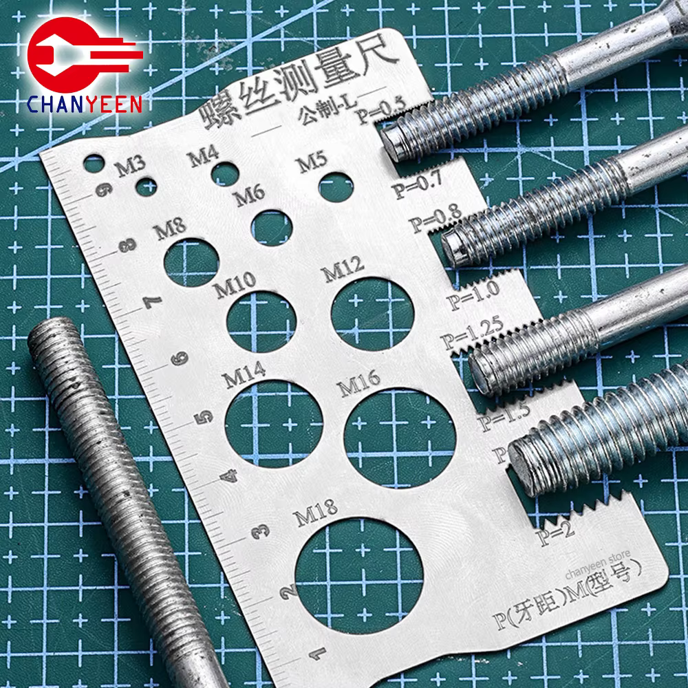 Règle de mesure de vis de vérificateur de filetage M3-M18