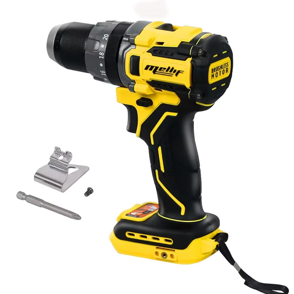 Mellif perceuse à percussion sans balais 20V - couple maximum de 85N.m et mode Turbo 30