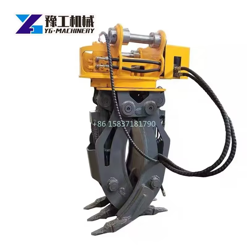 Grappin hydraulique pour bois, portable et polyvalent, type coquille, rotatif, pour l'exploitation forestière, accessoire d'excavation