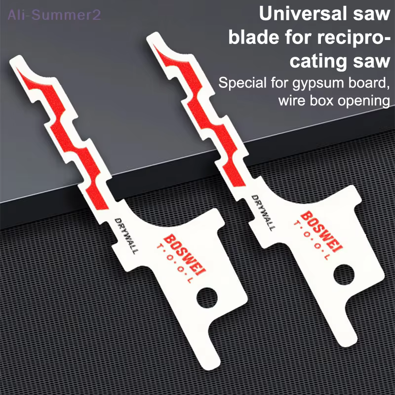 {Summer2} 2 pièces lames de scie alternative en acier pour plaques de plâtre 86 Type boîte de fil trou ouverture coupe outils électriques accessoires