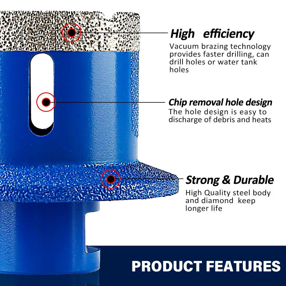 LOZLIN Foret diamanté à sec 5/8-11 pour carrelage céramique