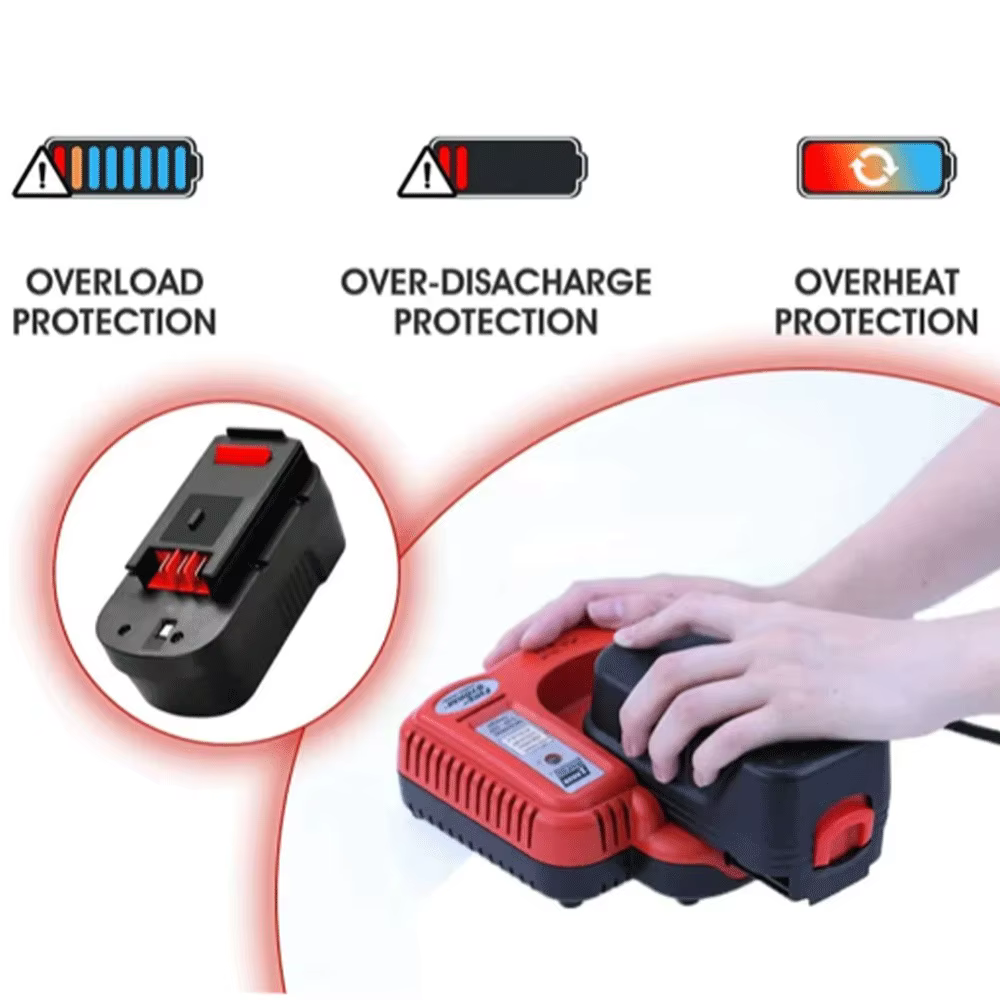 18V 6000mAh Batterie pour outil électrique pour Black & Decker A18 A1718 A18NH user ins B18 HPB18-OPE FS1800CS FS1800D FS1800D-2 FS1800ID