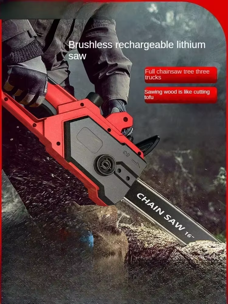 Tronçonneuse électrique professionnelle avec batterie lithium-ion puissante et design portable AA