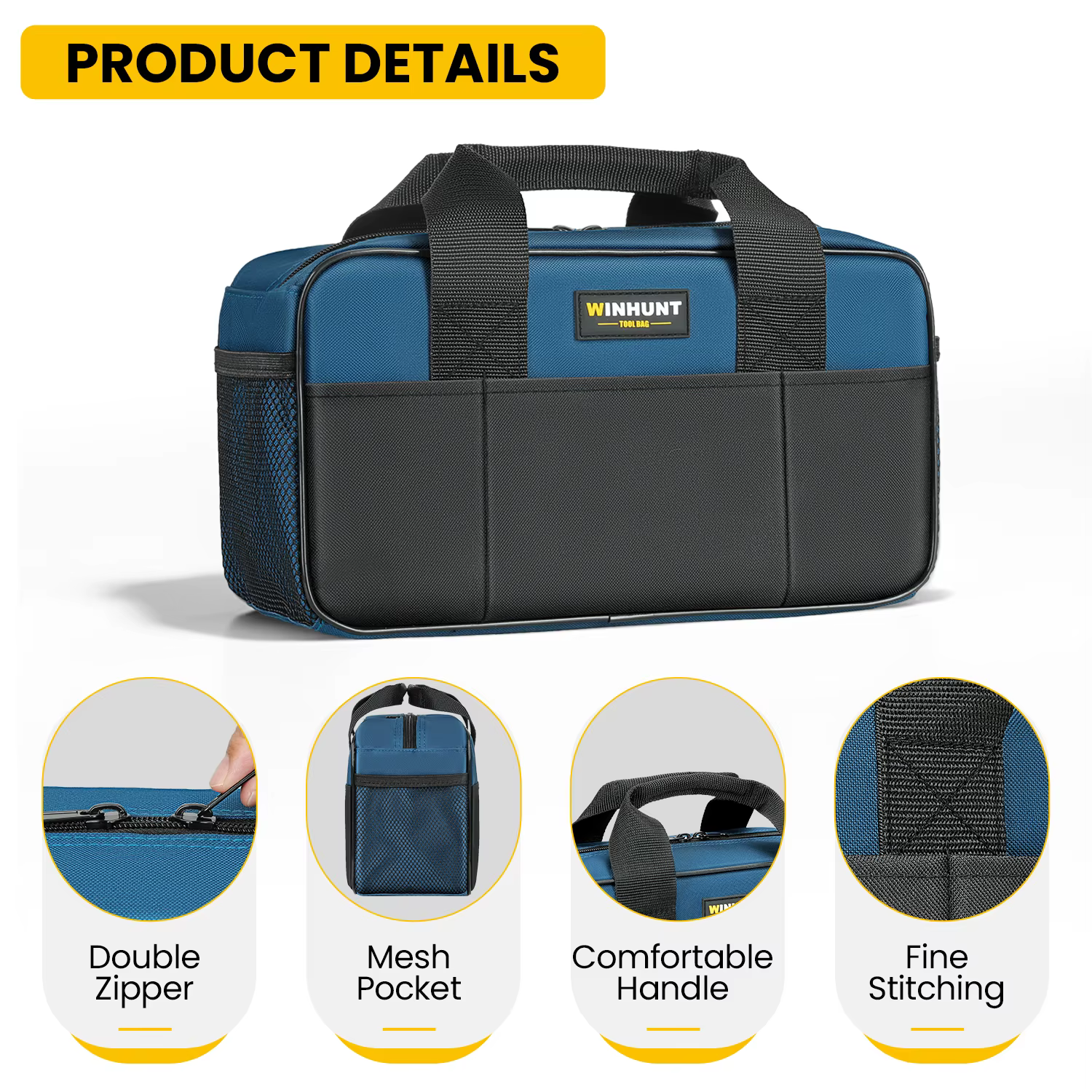 Sac à outils, organisateur de rangement robuste avec plusieurs poches