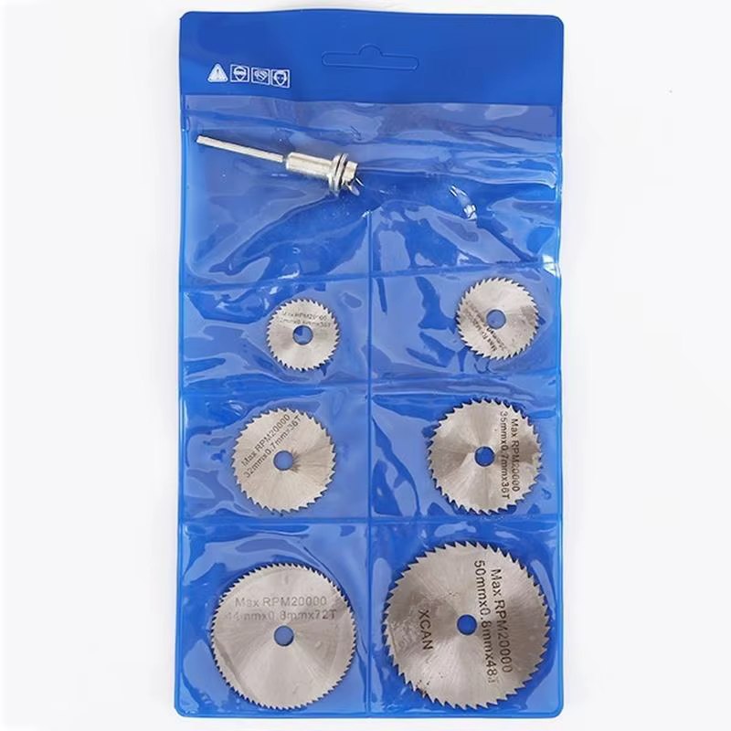 Perceuse 6 pièces 1/8 "tige haute vitesse en acier Mini lames de scie avec mandrins pour outil rotatif Dremel Foredom