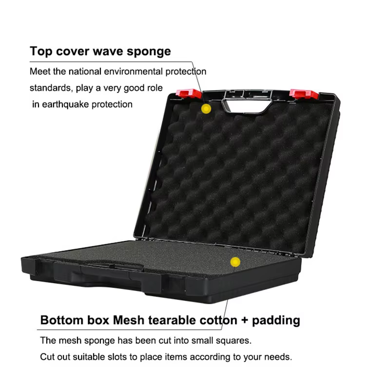 Valise à Outils Professionnelle en Plastique Portable avec Éponge
