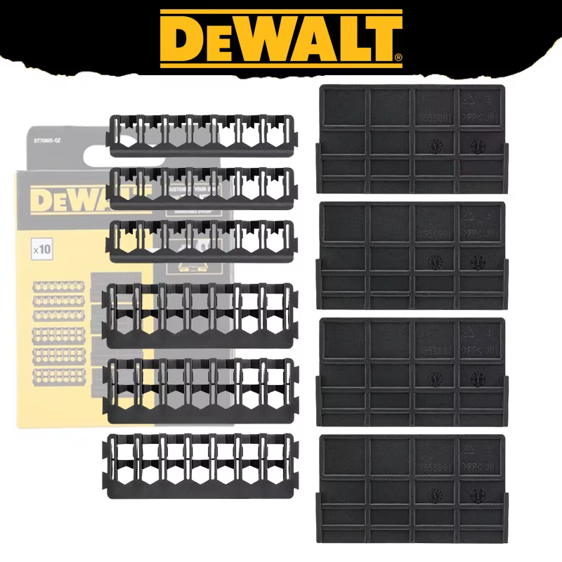 DEWALT DT70805 paquet d'insertion étui robuste organisateur ensemble plastique haute dureté lot tête douille cloison outil accessoires