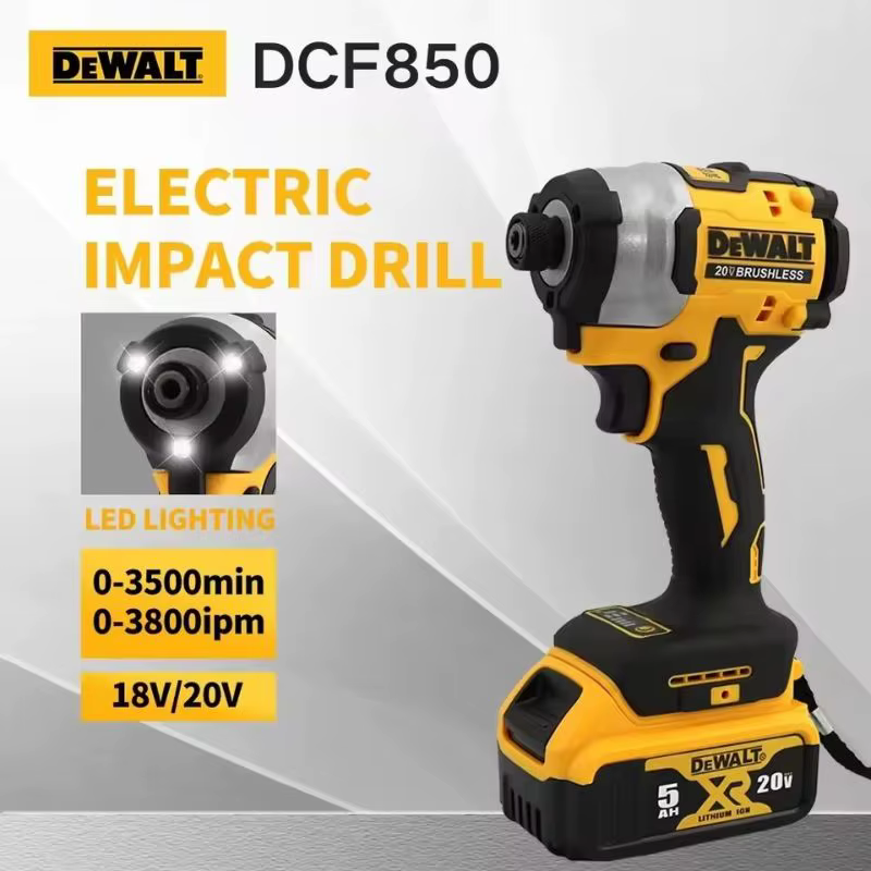 DEWALT DCF850 20V perceuse à percussion moteur sans brosse 205Nm vitesse Variable tournevis électrique pilote de
