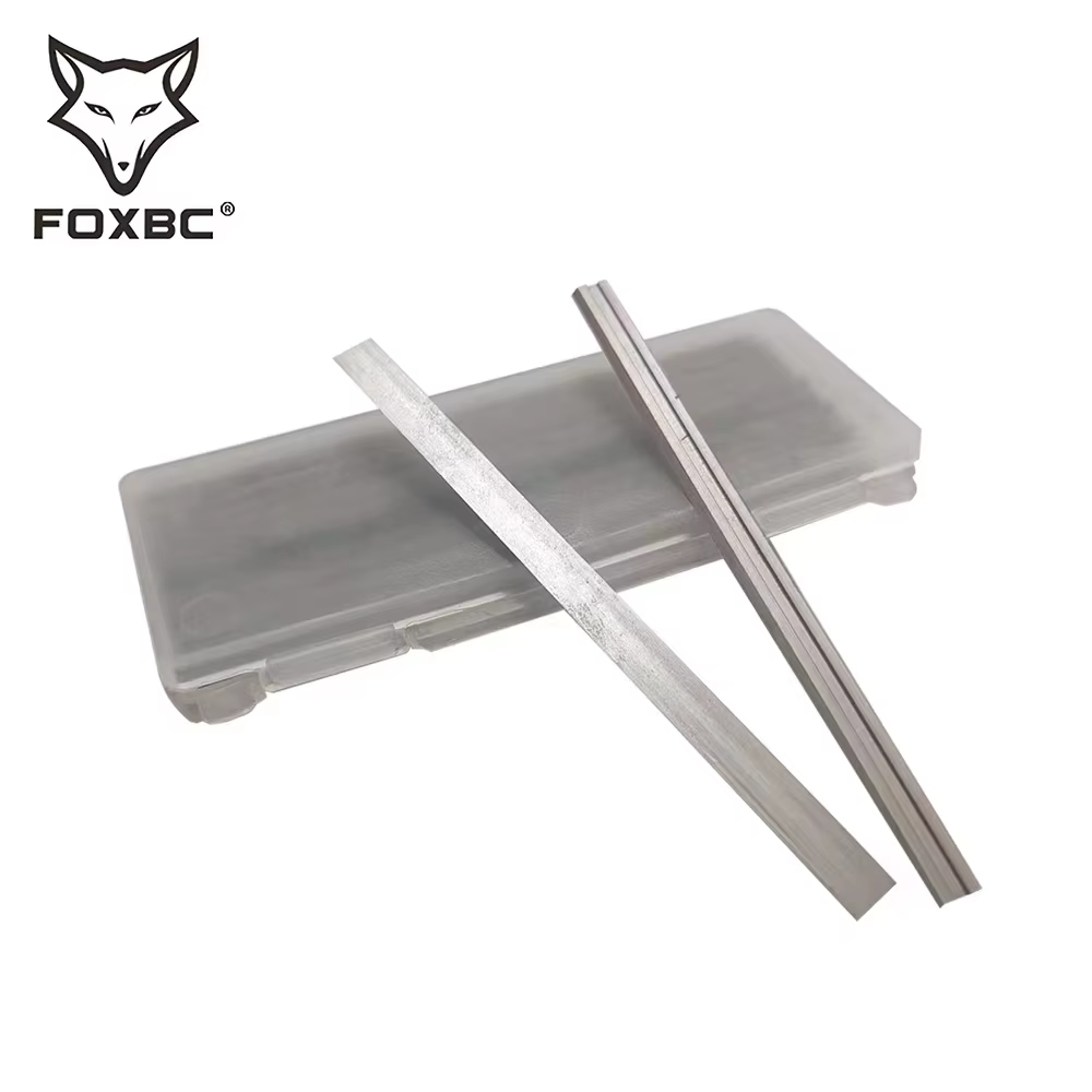 FOXBC 82mm HSS lames de raboteuse couteaux pour Bosch DeWalt Metabo Makita tendance et Elu outils électriques pour le travail du bois accessoire 3-1/4 "10 pièces
