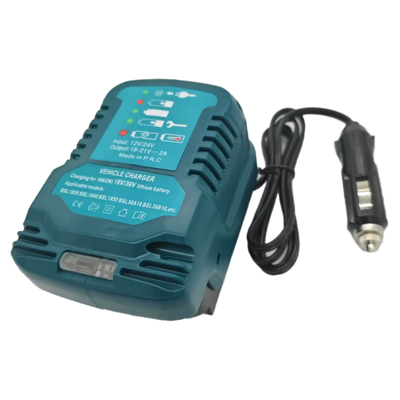 Pour HIKOKI 18V Li-Ion Batteries 12V/24V Portable Mini chargeur de voiture allume-cigare prise remplacement