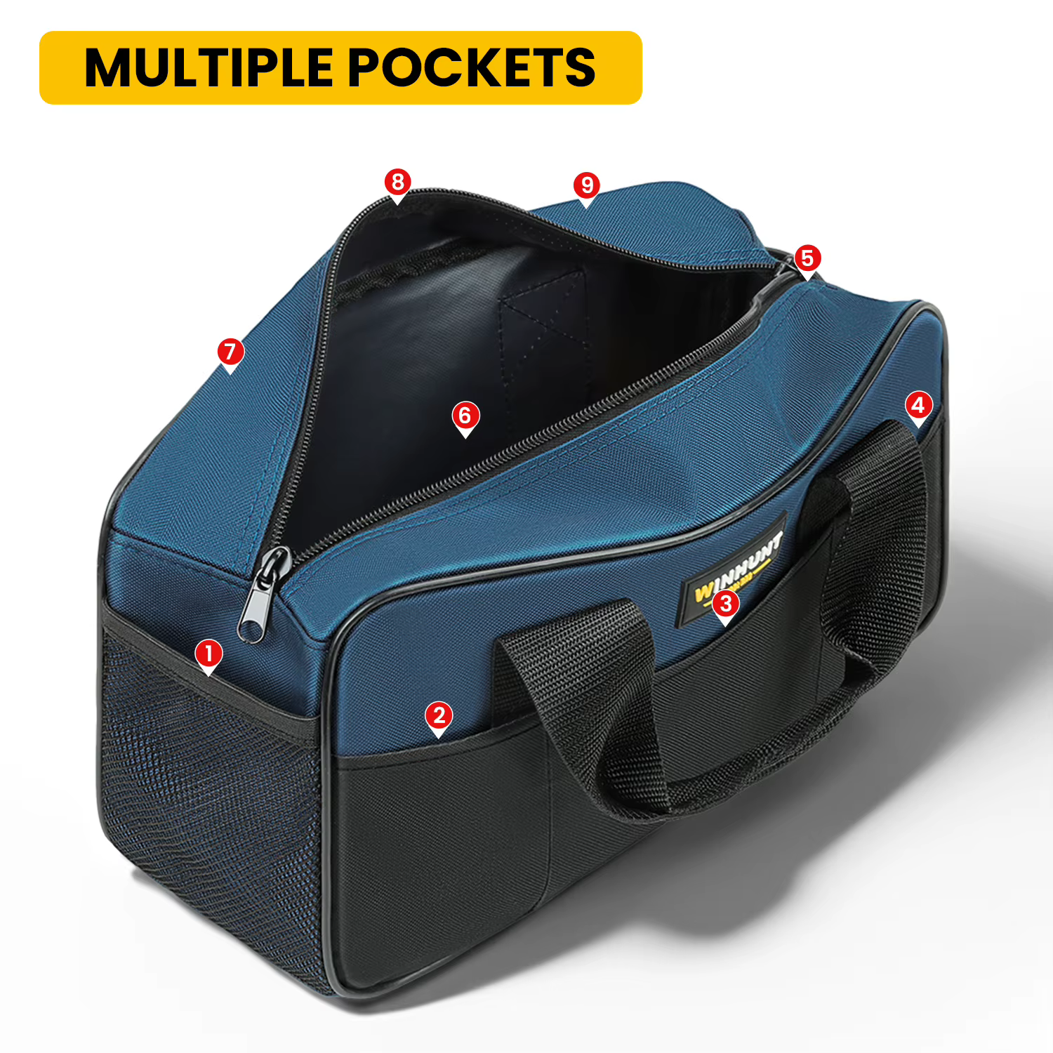Sac à outils, organisateur de rangement robuste avec plusieurs poches