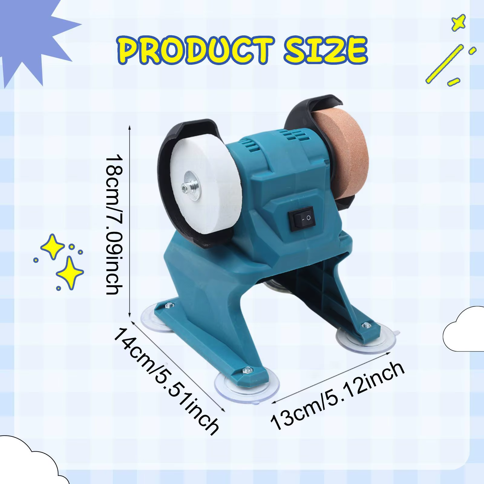 Mini-meuleuse de banc avec ventouse