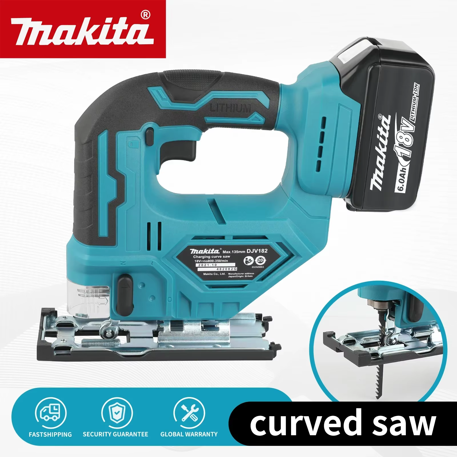 Scie sauteuse sans balais Makita DJV182Z 18 V